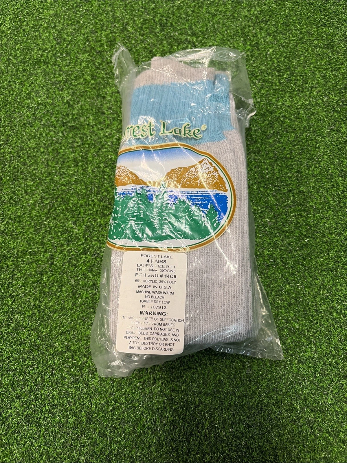 VTG Ladies Socks Lot 3 Pairs Forest Lake Thermal Acrylic Made USA 9-11 SKU#14C8