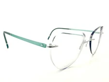 Silhouette 5567 Eyeglasses FRAMES 7110 Blue Clear 56[]17-140 Titanium L539