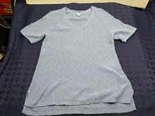 J. Jill Lightweight Cotton Blend Knit Blue Sweater Women s Size Large