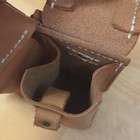 Brown Leather Double Ammunition Belt Pouch with Belt Loops, cowboy  — photo 5