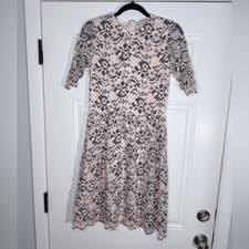 GANNI SIZE 38 6 M pink floral lace dress