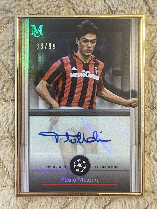 Paolo Maldini - Gold Frame (CASE HIT) Autograph #/99 - 24-25 Museum UEFA