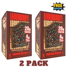 2 x 4-Pack Legendary Foods Chocolate Cake Tas...