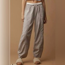 Women  s Daily Practice Anthropologie Parachute Pants Taupe Gray, Medium