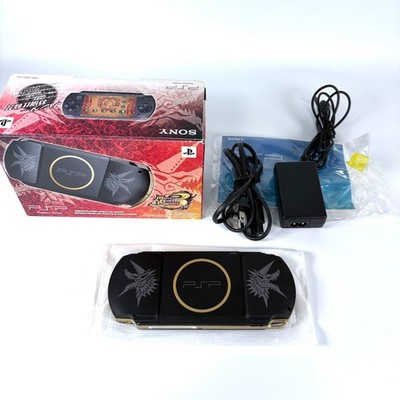 Sony PSP 3000 Monster Hunter Portable 3rd Matt Black & Gold [Excellent]