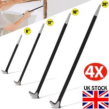 4 Piece Heel Pry Bar Set roll head Crow Bar Slipper Foot Lever Tool 150-500mm UK