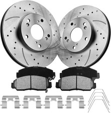 Front Brake Rotors & Pads Kit for 03-07 Accord V6 06-15 Civic GX NG Open Box