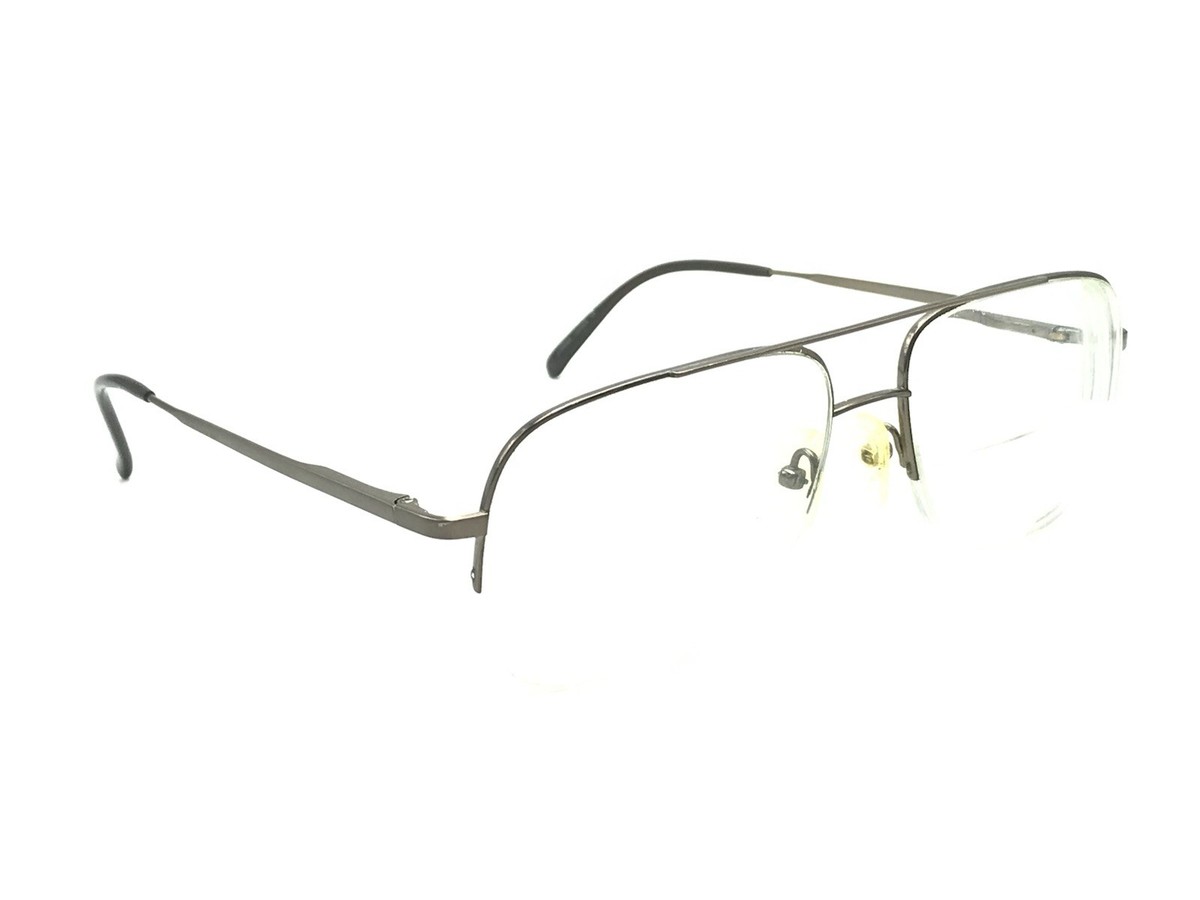 Marchon M312T 200 Brown Square Half-Rimless Titanium 