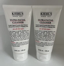 NEW 2 x Kiehl's Ultra Facial Cleanser for All Skin Types 5 oz/150ml each