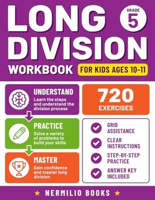 Long Division Workbook Grade 5: Math Practice Sheets for... - Books, Nermilio