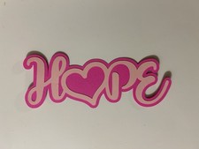 Simple Hope Breast Cancer Scrapbook Title Handmade Paper Pieced Die Cut