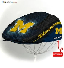 Michigan Team Wolverines Jeff Cap Wolverines Newsboy Cap Golf Cap Driving Hat