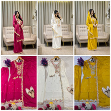 Party Wear Heavy Chinon Multi Colour Gown With Silk Dupatta For Women  Girls