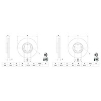 2X Bosch Bremsscheiben Ø308Mm Vorne Passend FüR Ford Tourneo Transit | 0 986 479