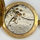 Antique WALTHAM SEASIDE Pocket Watch 0s 15j Double Hunter 25y 14k-GF - FOR PARTS