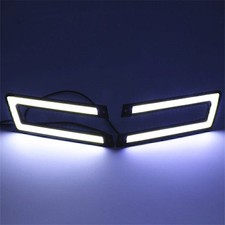 2 Pcs White Cob Drl Led Daytime Running Light For Universal Car Driving Fog Lamp 2 Pcs White Cob Drl Led Daytime Running Light For Universal Car Driving Fog Lamp
