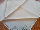 66x100 in vintage linen embroidered tablecloth with 10 15x15in napkins (Italian? — photo 4