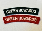 2 WW2 GREEN HOWARDS INFANTRY REGIMENT Military Army Shoulder Title Badges