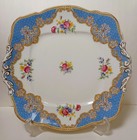 Rare Paragon Honiton Blue 9.5" Cake plate SINGLE WARRANT 1934-1936