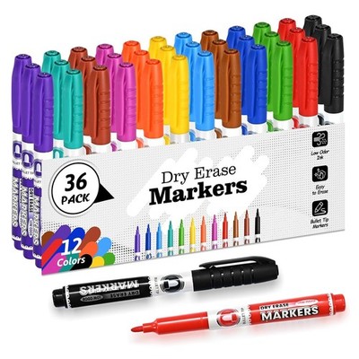 Fine Tip Low Odor Dry Erase Whiteboard Markers with Fine Tip Tips