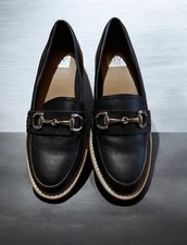 dv Dolce Vita Black Loafer Flats Women's Slip On Shoes Metal Bit Accent