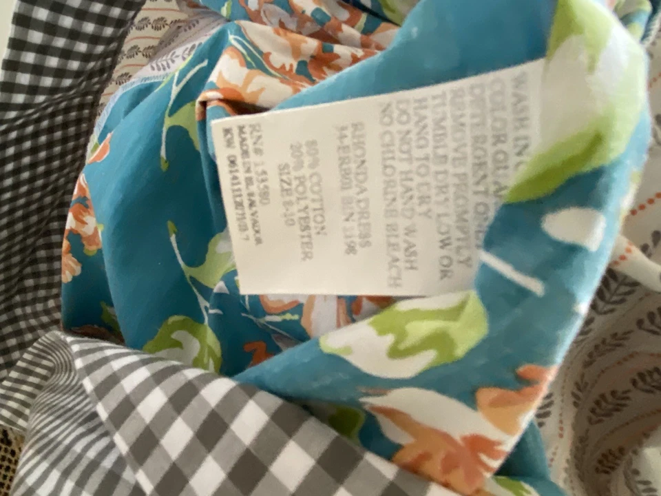 Vestido de cosecha de otoño Eleanor Rose talla para niñas. Naranja Polkadot, gris Gingham 8-10�� Foto 4 de 4