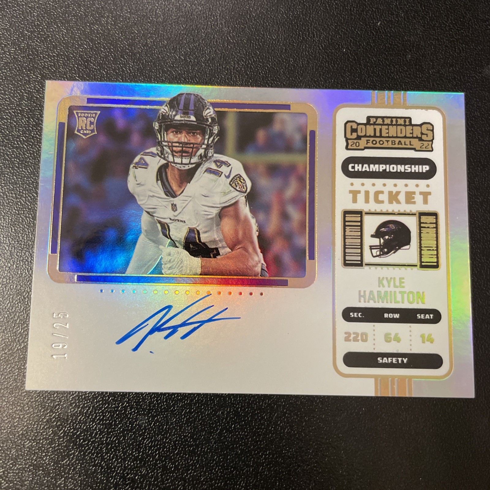 Kyle Hamilton Panini Contenders #128 Autograph