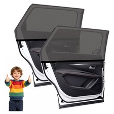2PCS Stretchable Car Window Screen,Breathable Mesh Car Windows Shades