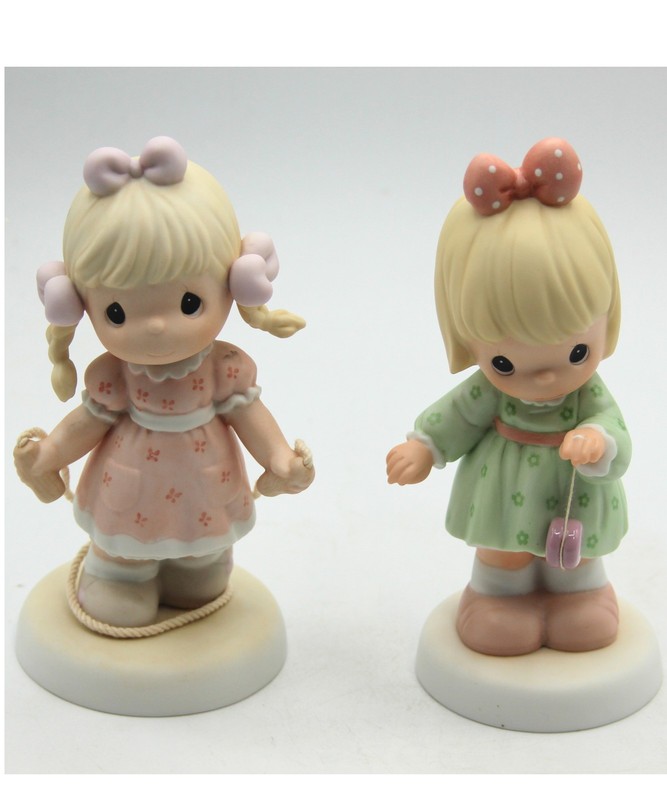 Precious Moments Figurines – Jumping for Joy & God Knows Our Ups and Downs