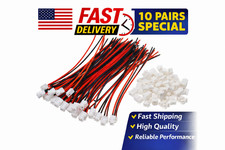 10 Pairs Mini Micro JST 2.0 PH 2-Pin Connector Plug with Wires Cables