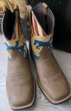 Ariat Children's Size 1 Tan Sunset Scene Western Boots