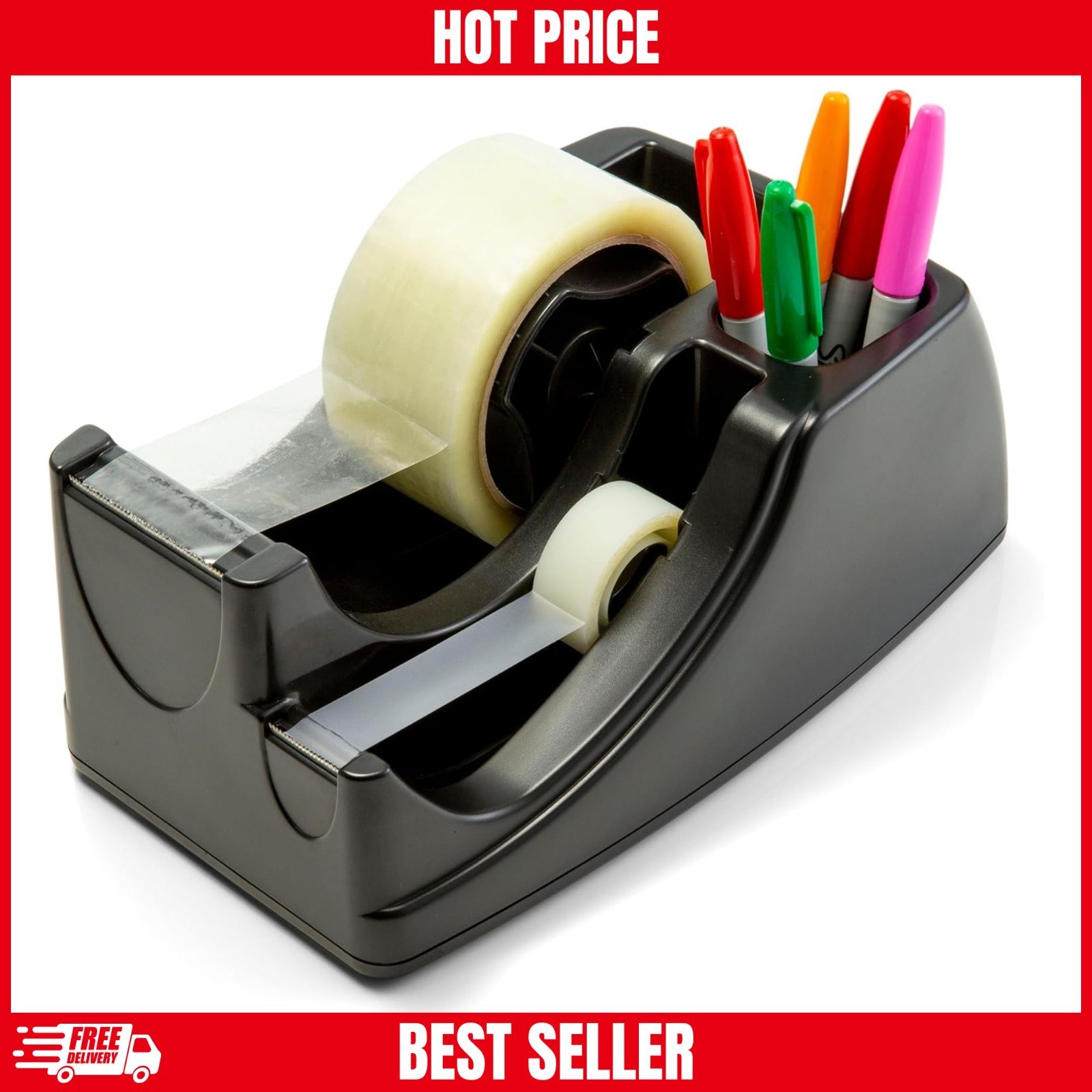 Commercial Industrial 2" INCH Packing Tape Dispenser Heavy Duty Tabletop Desktop