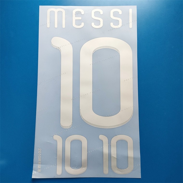 Argentina 2010 Lionel Messi Player Size Soccer Shirt Nameset Name Number ID