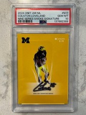 COLSTON LOVELAND 2024 ONIT Michigan Football PSA 10 Nine Series AUTO #3/9 Pop 1!