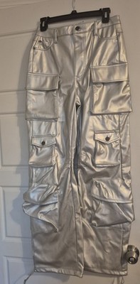 SPOON SILVER CARGO PANTS
