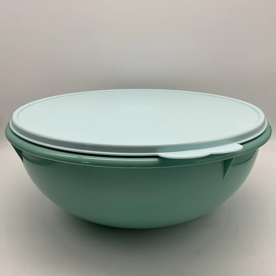 Tupperware Fix N Mix Bowl 26‑Cup Mint Aqua with Lid Large Mixing 274-12 - Image 2 of 4