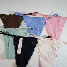 Victoria's Secret Dream Angels Lace Trim Adjustable V-String Panty