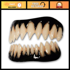 Evil Clown Costume FX Fangs 2.0 Black Pennywise Teeth for Halloween Party