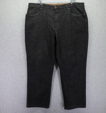 Duluth Trading Jeans Mens 42x30 Flex Ballroom Straight Stretch Denim Black