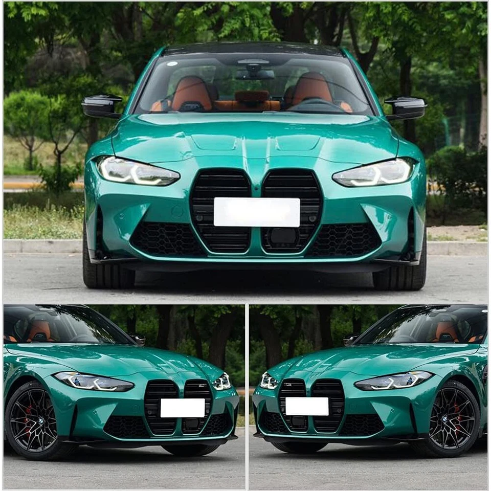 适用于宝马 G80 M3 G82 M4 2021 - 2022 干碳前保险杠拆分器 Canards Fins — 第 3/4 张图片