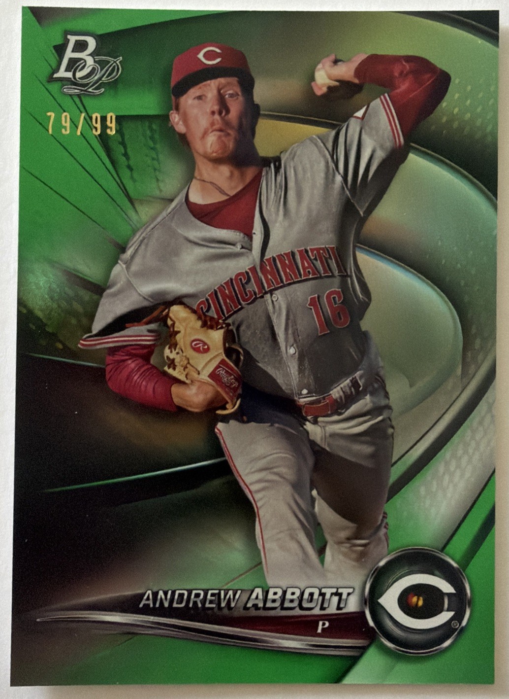 2022 Bowman Platinum - Andrew Abbott #TOP-35 Green /99 (RC)