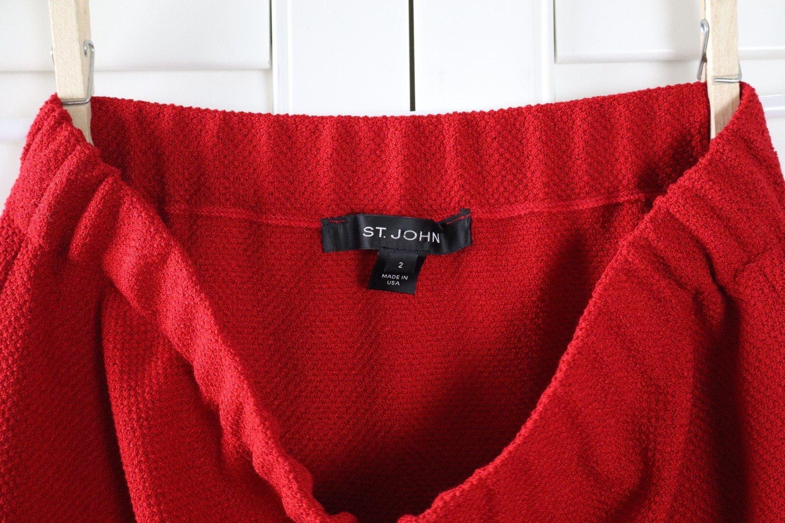 ST. JOHN Collection $395 Solid Red Textured Wool … - image 5