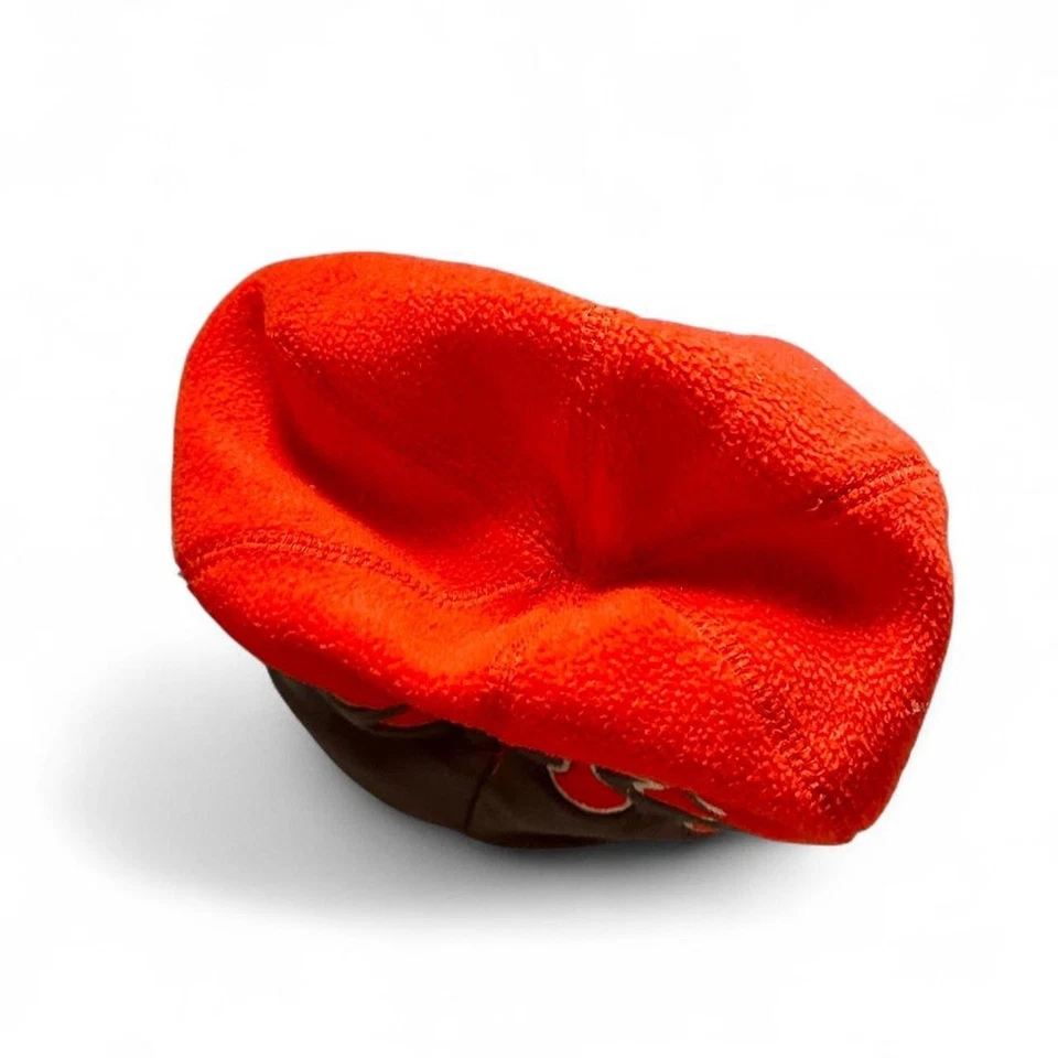 LL Bean Flame Gorro Polar Niños Sombrero Grande Gris Naranja Estampado Fuego Y2K Nieve Invierno Foto 3 de 4