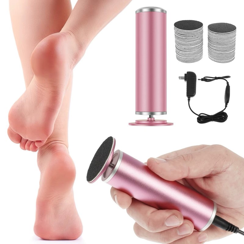 Electric Rechargeable Foot Callus Remover TL-DS02 Pink 5V Battery w/ Cord