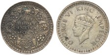 1943 India 1/2 Rupee