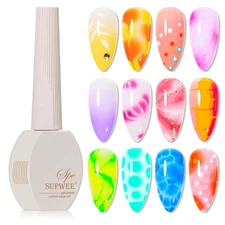 Clear Blooming Gel Nail Polish, 15Ml Blossom Nail Gel Polish for Spreading Effec