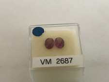 PAIR OF RHODOLITE GARNET -OVAL SHAPE NATURAL LOOSE GEMSTONE JUNE BIRTHSTONE