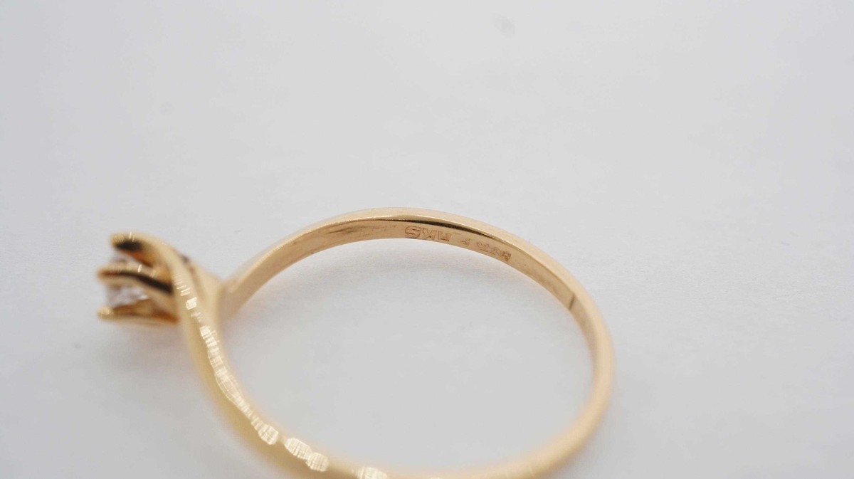 14K Yellow Gold Diamond Engagement Ring #25752 | eBay