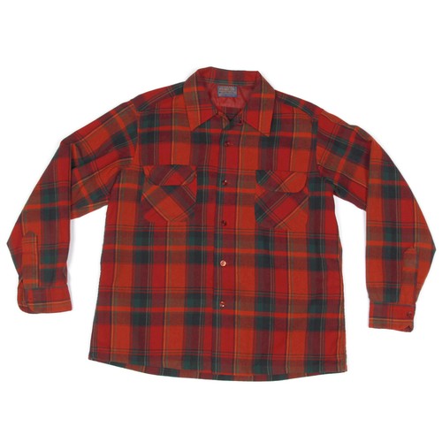 Pendleton Vintage Board Shirt Red Green Plaid Mens Large (blemish) Hunting /9495 - Picture 6 of 6