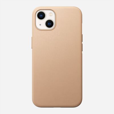 Moderne Lederhülle für iPhone 13 - Natur